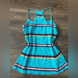 Garage Turquoise Striped Racerback Tank